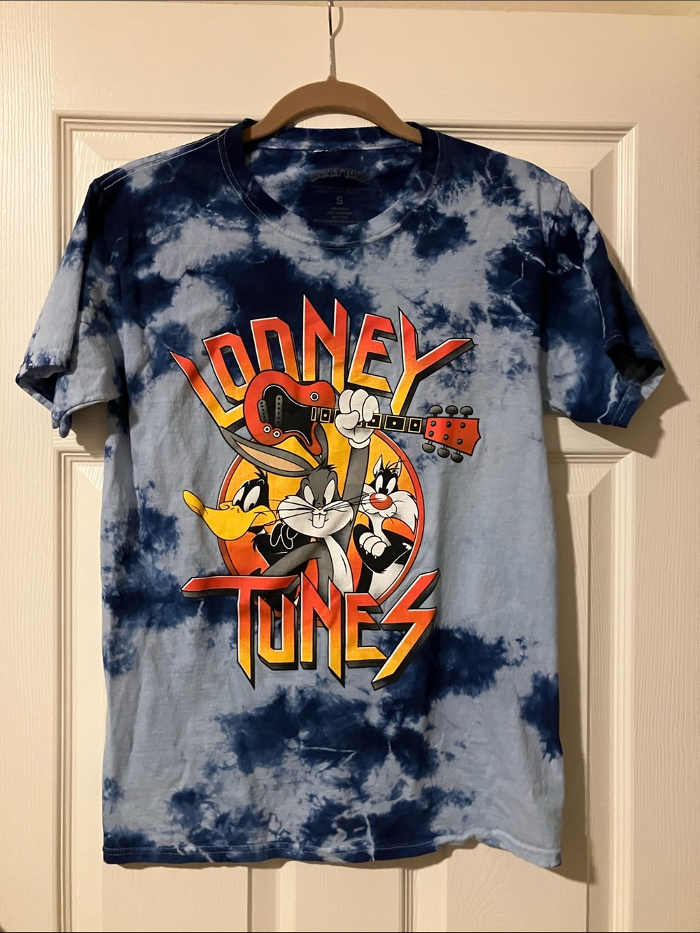Warner Bros. Looney Tunes Blue Tie-Dye Tee - Small